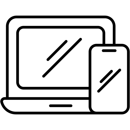 laptop and cell phone icon for meeting with a Black therapist